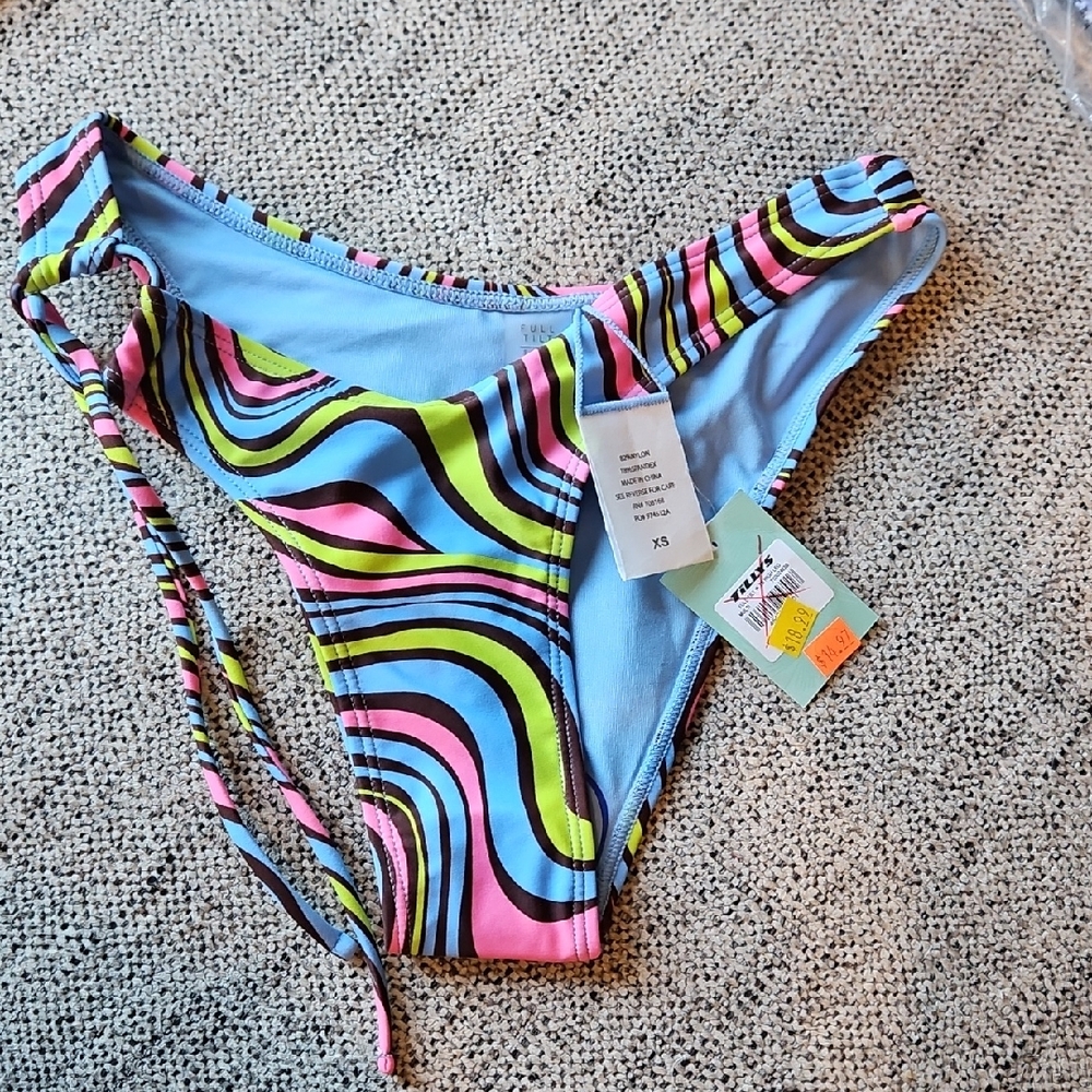 Full Tilt Multicolor Swirl Bikini Bottom